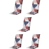 Madison - Tuinkussen - Universeel - Triangle Blue - 5 stuks - 123x50cm