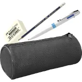 Kangaro Etui - zwart - gevuld - pen, potlood, gum - WS-58100-BU