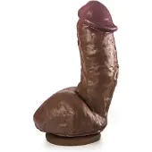 Heroes Dildo met zuignap 19,5 cm - bruin