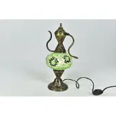 Halay Handgemaakt Turkse Ibrik tafellamp groen Oosterse karaf nachtlamp sfeerlamp