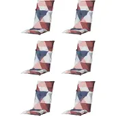 Madison - Tuinkussen - Universeel - Triangle Blue - 6 stuks - 123x50cm