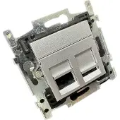 Niko - RJ45-verbinding UTP Cat. 5E, plat model, met klauwbevestiging - Sterling