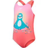 Speedo Digital Printed Swimsuit Roze 3 Years Meisje