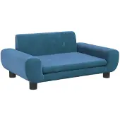 vidaXL Hondenmand 70x45x33 cm fluweel blauw