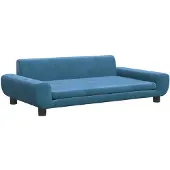 vidaXL Hondenmand 100x54x33 cm fluweel blauw
