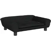 vidaXL Hondenmand 70x48x22 cm fluweel zwart