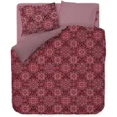 Pip studio Dekbedovertrek PIP Il Mosaico Donker Rood Katoen-260 x 200 / 220 cm | Extra Breed