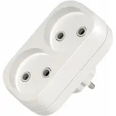 Makel Stopcontact splitter - Verdeelstekker - Verloopstekker 2-voudig - Wit - Verticaal - Stekkers - Verdeelstekker - Stekkerdoos
