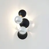 Holländer Design wandlamp Bolladaria, dimbaar, chroom / zilver, Woon-/ Eetkamer, metaal, Design, Wandlamp design