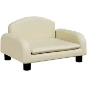 vidaXL Hondenmand 50x40x30 cm kunstleer crèmekleurig