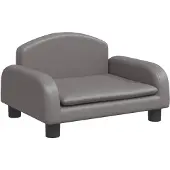 vidaXL Hondenmand 50x40x30 cm kunstleer grijs
