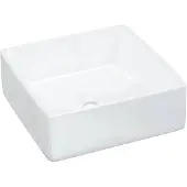 vidaXL Wasbak 37x37x13 cm vierkant keramiek wit