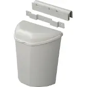 Proplus afvalbak met deksel 6 liter 29,5 cm lichtgrijs