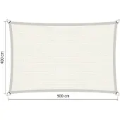Shadow Comfort Rechthoek schaduwdoek 4,00x5,00 m Arctic White