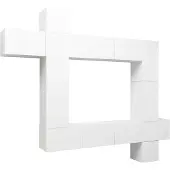 vidaXL 9-delige Tv-meubelset bewerkt hout wit