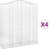 vidaXL Schanskorven 4 st gewelfd 200x50x220/240 cm ijzer