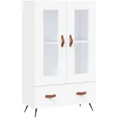 vidaXL Hoge kast, wit, 69,5 x 31 x 115 cm, houtvezel