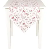 Clayre & Eef tafelloper 50x160 - rood - katoen, 100% katoen
