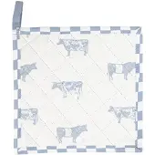 Clayre & Eef Blauwe Pannenlap 20*20 cm LWC45BL