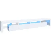 vidaXL Tv-meubel met LED-verlichting 260x36,5x40 cm wit