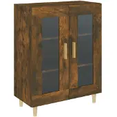 vidaXL Dressoir 69,5x34x90 cm bewerkt hout gerookt eikenkleurig