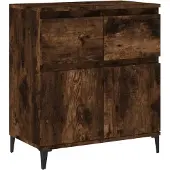 vidaXL Dressoir 60x35x70 cm bewerkt hout gerookt eikenkleurig