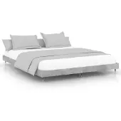 vidaXL Bedframe bewerkt hout betongrijs 120x200 cm