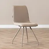 Bronx Scandinavische eetkamerstoel Pippi taupe gerecyclede stof
