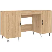 vidaXL Bureau, Sonoma-eikenhout, 140x50x75 cm, houtvezel