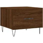 vidaXL Salontafel 50x50x40 cm bewerkt hout bruin eikenkleur