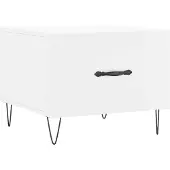 vidaXL Salontafel 50x50x40 cm bewerkt hout hoogglans wit