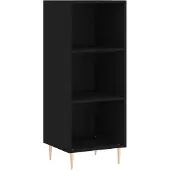 vidaXL Dressoir 34,5x32,5x90 cm bewerkt hout zwart