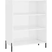 vidaXL Schappenkast 69,5x32,5x90 cm bewerkt hout hoogglans wit