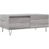 vidaXL Salontafel 90x50x36,5 cm bewerkt hout grijs sonoma