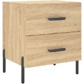 vidaXL Nachtkastje 40x35x47,5 cm bewerkt hout sonoma eikenkleurig