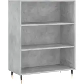 vidaXL Boekenkast 69,5x32,5x90 cm bewerkt hout betongrijs