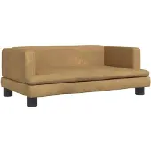 vidaXL Hondenmand 80x45x30 cm fluweel bruin
