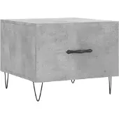 vidaXL Salontafel 50x50x40 cm bewerkt hout betongrijs