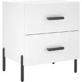 vidaXL Nachtkastje 40x35x47,5 cm bewerkt hout wit