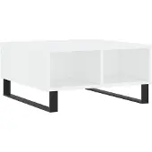 vidaXL Salontafel 60x60x30 cm bewerkt hout wit