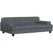 vidaXL Hondenmand 90x53x30 cm fluweel donkergrijs