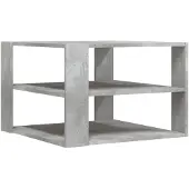 vidaXL Salontafel 58x58x40 cm bewerkt hout betongrijs