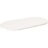 vidaXL Tafelblad ovaal 100x50x2,5 cm massief grenenhout wit