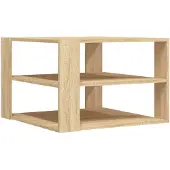 vidaXL Salontafel 58x58x40 cm bewerkt hout sonoma eikenkleurig