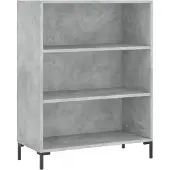vidaXL Boekenkast 69,5x32,5x90 cm bewerkt hout betongrijs