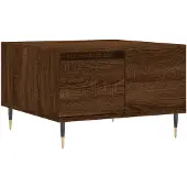 vidaXL Salontafel 55x55x36,5 cm bewerkt hout bruin eikenkleur