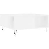 vidaXL Salontafel 80x80x36,5 cm bewerkt hout wit