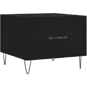 vidaXL Salontafel 50x50x40 cm bewerkt hout zwart