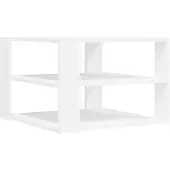 vidaXL Salontafel 58x58x40 cm bewerkt hout wit