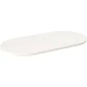 vidaXL Tafelblad ovaal 110x55x2,5 cm massief grenenhout wit